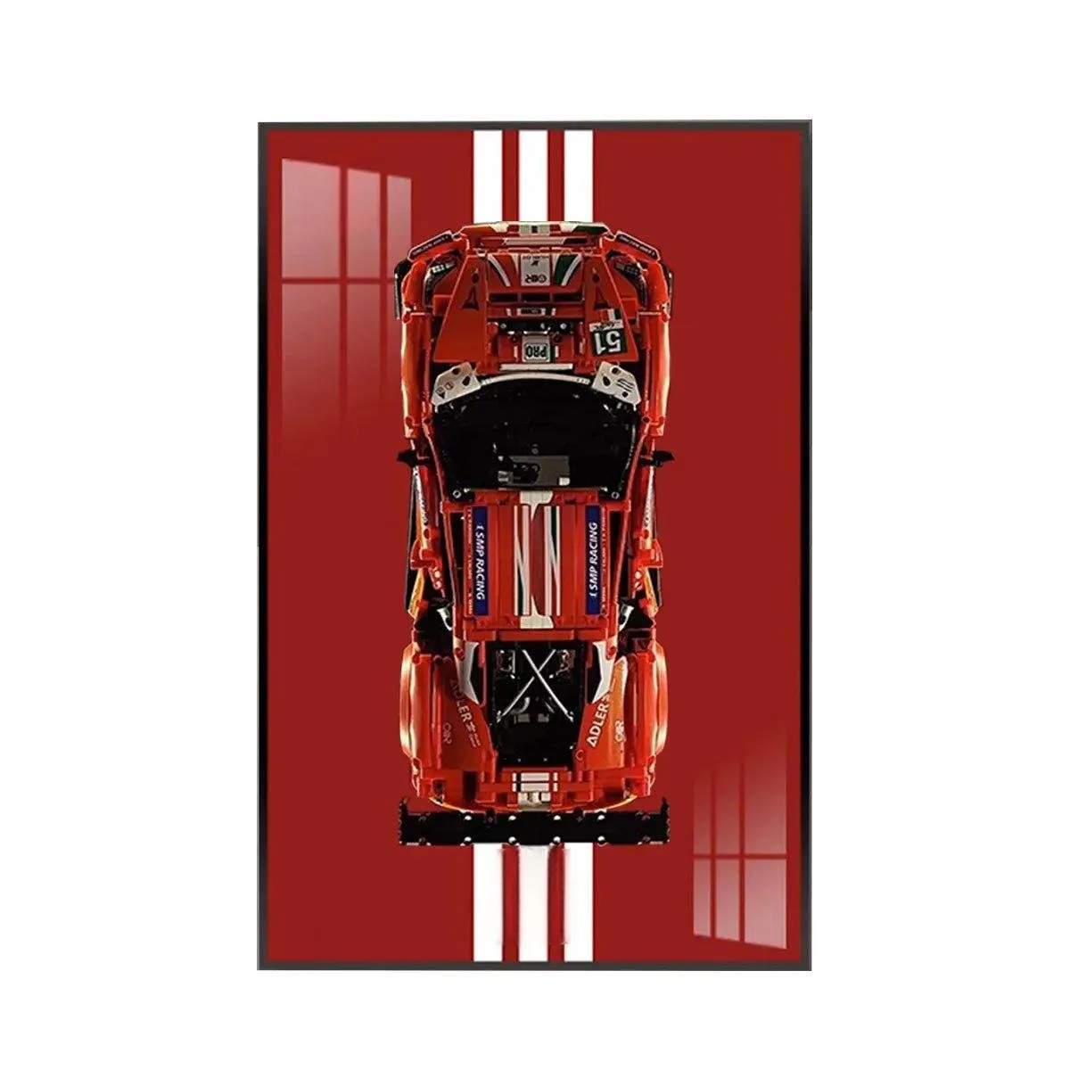 Premium Wall Mount Display Frame for LEGO® Technic™ Ferrari 488 GTE 42125