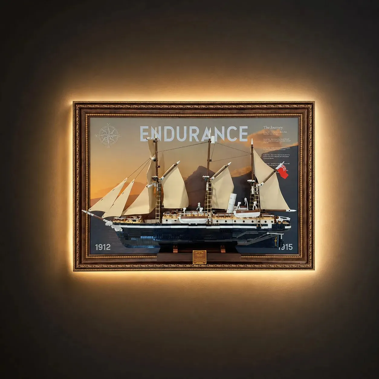 Wall Mount Display Frame Compatible with LEGO® The Endurance 10335
