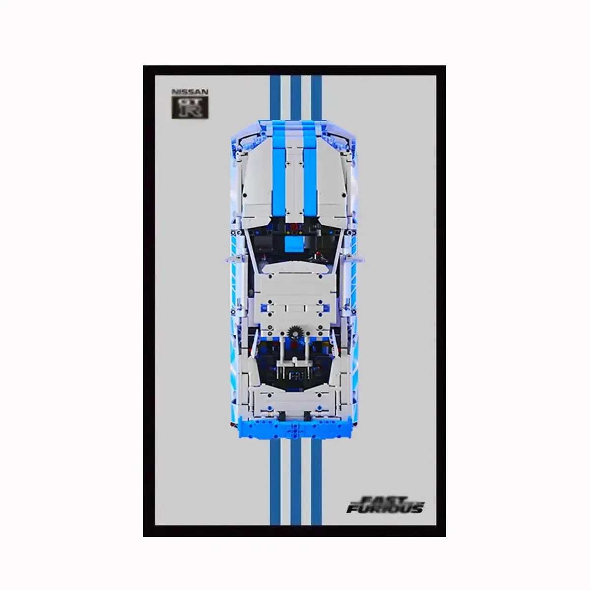 Display Frame for LEGO® 42210 Nissan GT-R (Fast & Furious)