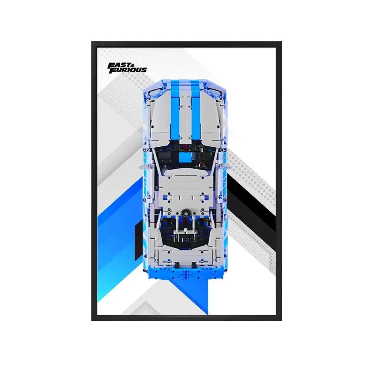 Display Frame Compatible with LEGO® 42210 Nissan GT-R (Fast & Furious) Style A