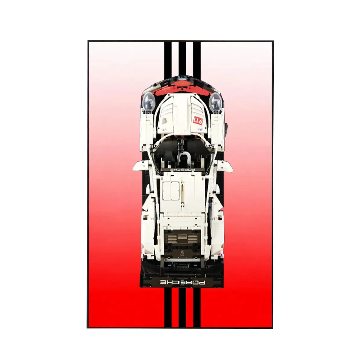 Wall Display Frame for LEGO® Technic™ Porsche 911 RSR 42096 | Redline Precision