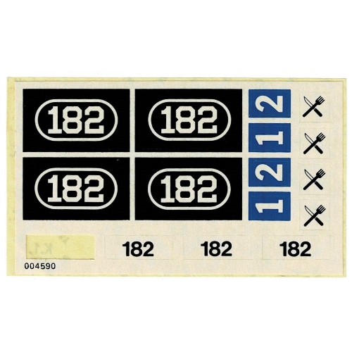 Stickerbogen für Set 182-1 [Keine Farbe/Beliebige Farbe]