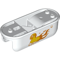 Fairing, Motorcycle, Bath Tub with Rubber Duck and Fire Print Weiß