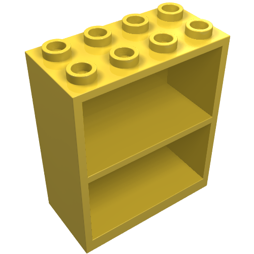 Homemaker Bookcase/Cupboard 2 × 4 × 4 Yellow