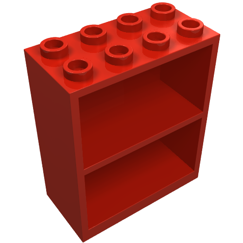 Homemaker Bookcase/Cupboard 2 × 4 × 4 Rot