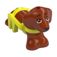 Animal, Dog, Dachshund with Vibrant Yellow Harness Pattern, Black Eyes print (Pickle)