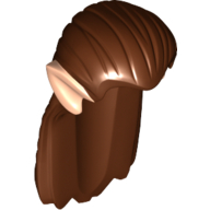Hair Long Straight with Light Nougat Elf Ears Print Reddish Brown