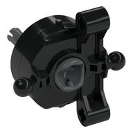 Technic Steering Wheel Hub Holder with 2 Ball Joints and 2 Axle Holes Schwarz