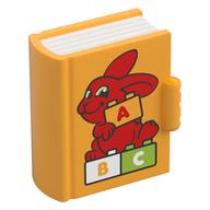 Duplo Book, Red Rabbit, Duplo Bricks with '1, 2, 3' print Leuchtendes Hellorange