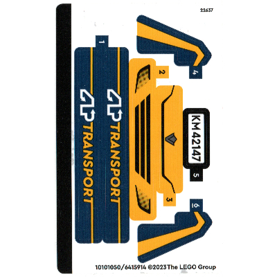 Stickerbogen für Set 42147-1 [Keine Farbe/Beliebige Farbe]