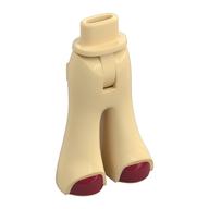 Minidoll Hips and Wide Pants with Dark Red Shoes print Tan