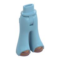 Minidoll Hips and Wide Pants with Medium Brown Feet, Metal Pink Sandals print Medium Azure