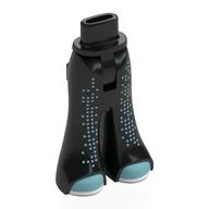 Minidoll Hips and Wide Pants with Medium Azure Dots, Shoes, White Soles print Black