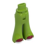 Minidoll Hips and Wide Pants with Dark Red Shoes, White Soles print Lime