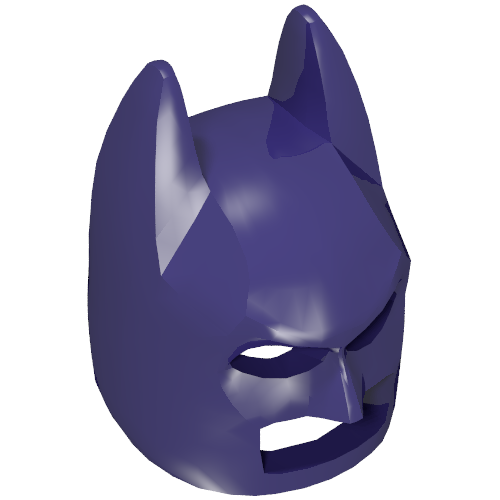 Mask, Batman Cowl [Plain] Dunkellila