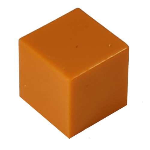 Modulex Tile 1 × 1 with No Lining Modulex Orange