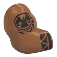 Bigfig Arm, Right with Black Hawaiian Tattoos (Maui) Print Sienna Brown