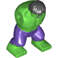 Body Giant, Hulk with Dark Purple Pants Print Bright Green