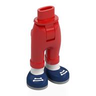 Minidoll Hips and Folded Trousers with White Socks, Laces, Dark Blue Shoes Rot