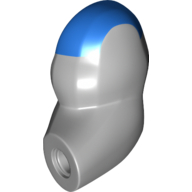Bigfig Arm, Left with Blue Darkseid Print Light Bluish Gray