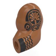 Bigfig Arm, Left with Black Hawaiian Tattoos Print (Maui) Sienna Brown