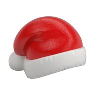 Santa Hat with Red Top Print White