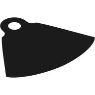 Neckwear Cape with One Top Hole, Cutout at Top Schwarz