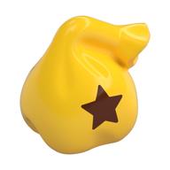 Bag / Sack with Handle with Reddish Brown Star print Yellow
