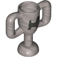 Equipment Trophy Cup Small with Black Terrier Dog Print Mattsilber