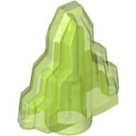 Rock 1 × 2 Crystal Stepped Trans-Bright Green