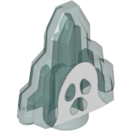 Rock 1 × 2 Crystal Stepped with White Ghost Moonstone Print Transparent-Hellblau
