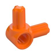 Technic Pin Connector Hub with 2 Perpendicular Axles Orange