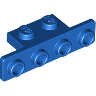 Bracket 1 × 2 - 1 × 4 [Rounded Corners] Blue
