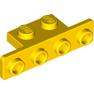 Bracket 1 × 2 - 1 × 4 [Rounded Corners] Yellow