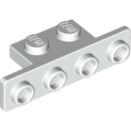 Bracket 1 × 2 - 1 × 4 [Rounded Corners] White