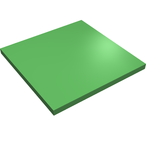 Tile 6 × 6 with Bottom Tubes Hellgrün