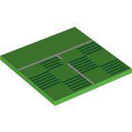 Tile 6 × 6 with Soccer Field, Side Line print Hellgrün
