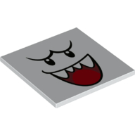Tile 6 × 6 with King Boo Face Print White