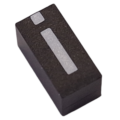 Modulex Tile 1 × 2 with White 'i' Print, without Internal Supports