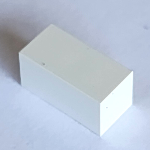 Modulex Tile 1 × 2 with Black "/" print Modulex White