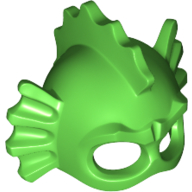 Mask, Swamp Creature with Eye Holes, Fins and Spikes Hellgrün