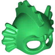 Mask, Swamp Creature with Eye Holes, Fins and Spikes Grün