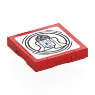 Tile Special 2 × 2 with SMART Tag with R2-D2 print Red