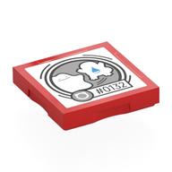 Tile Special 2 × 2 with SMART Tag with '#0132' Ditto Print Red