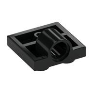 Plate Special 2 × 2 with 1 Pin Hole [Complete Underside Rib] Black