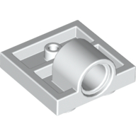 Plate Special 2 × 2 with 1 Pin Hole [Complete Underside Rib] Weiß