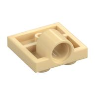 Plate Special 2 × 2 with 1 Pin Hole [Complete Underside Rib] Tan