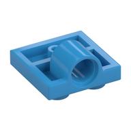 Plate Special 2 × 2 with 1 Pin Hole [Complete Underside Rib] Dark Azure