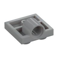 Plate Special 2 × 2 with 1 Pin Hole [Complete Underside Rib] Light Bluish Gray