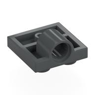 Plate Special 2 × 2 with 1 Pin Hole [Complete Underside Rib] Dark Bluish Gray